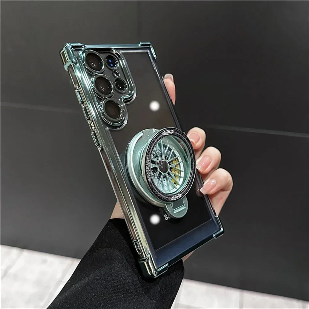 Capa Protetora Transparente com Airbags para Samsung Galaxy S26 Ultra S25 FE S24 S23 S22 Plus A57 A56 A36 A54 A35 A55