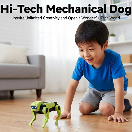 Cachorro Robô Mecânico de Controle Remoto para Crianças | Brinquedo Educativo DIY | Presente para Meninos