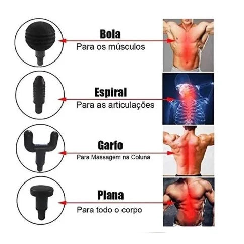 Massageador Muscular Elétrico Alta Frequência Profissional
