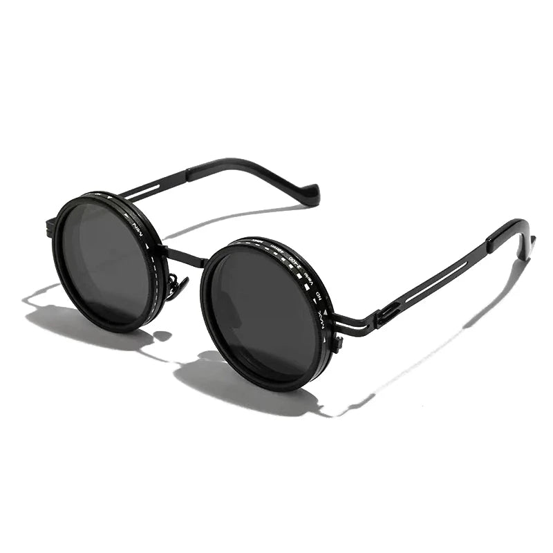Óculos de Sol Redondo Retrô Polarizado UV400 – Unissex | Estilo Vintage Punk