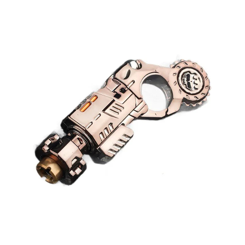 Brinquedo Antiestresse Metal EDC – Spinner com Pistola Ejetora e Deslizador Mecânico para Adultos