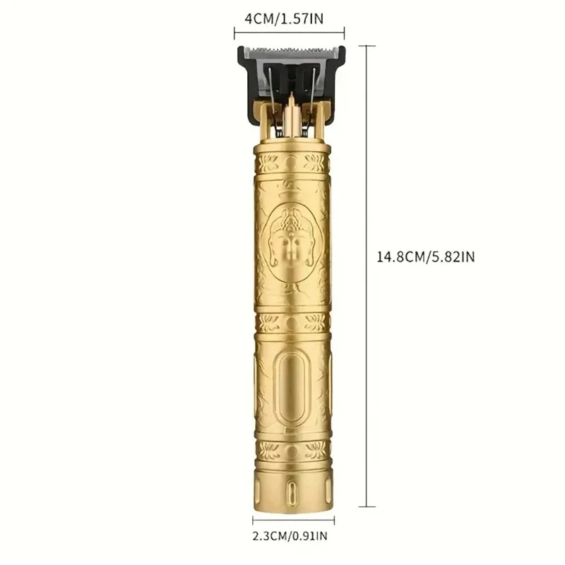 Máquina de Corte de Cabelo Profissional Recarregavel, Barbeador, Aparador de Cabelo em Metal para Homens