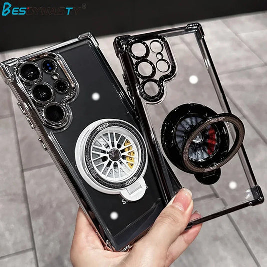 Capa Protetora Transparente com Airbags para Samsung Galaxy S26 Ultra S25 FE S24 S23 S22 Plus A57 A56 A36 A54 A35 A55