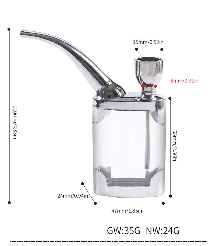 Narguile Portátil Mini – Cachimbo de Água para Shisha e Tabaco