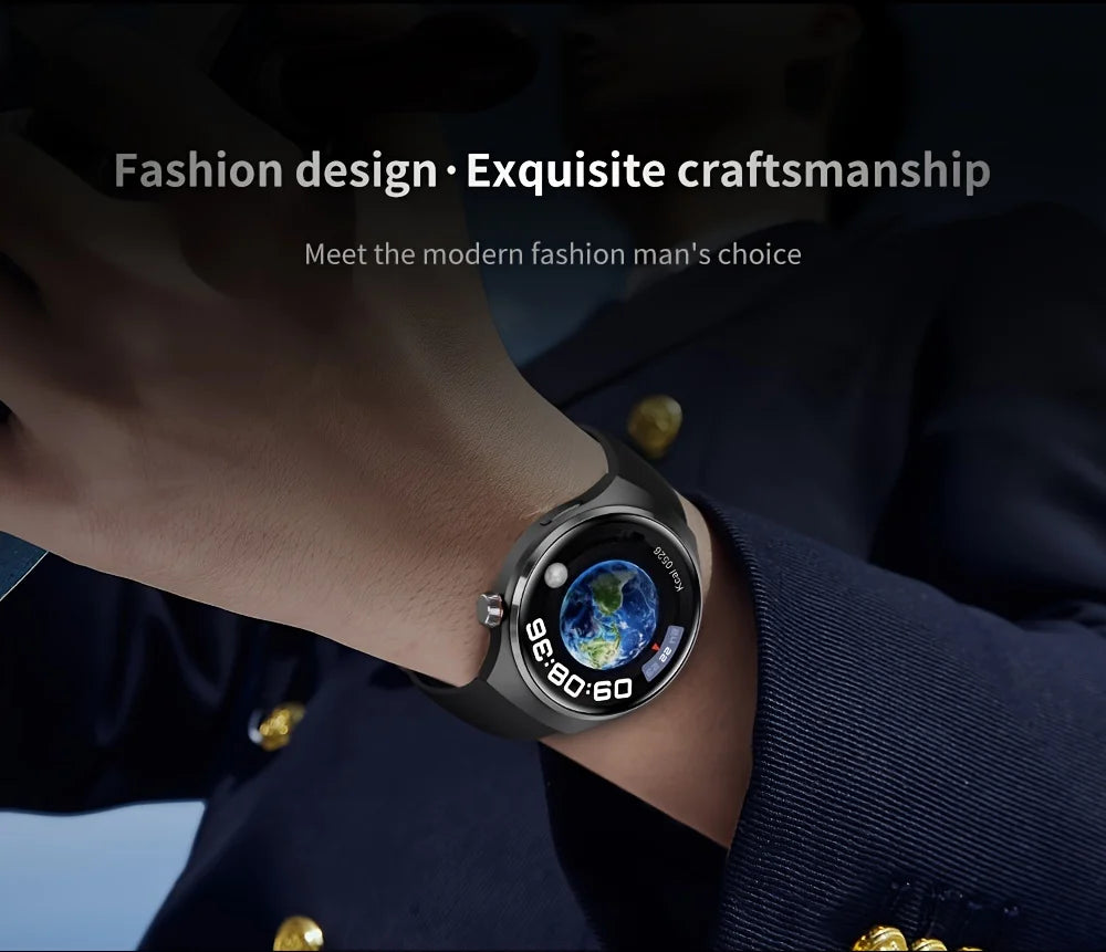 Smartwatch Masculino com Tela HD, Monitoramento de Saúde, Chamadas via Bluetooth, Assistente de Voz e Modos Esportivos