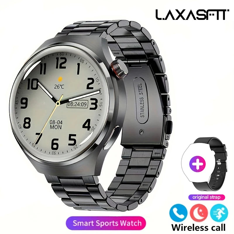 Smartwatch Masculino com Tela HD, Monitoramento de Saúde, Chamadas via Bluetooth, Assistente de Voz e Modos Esportivos