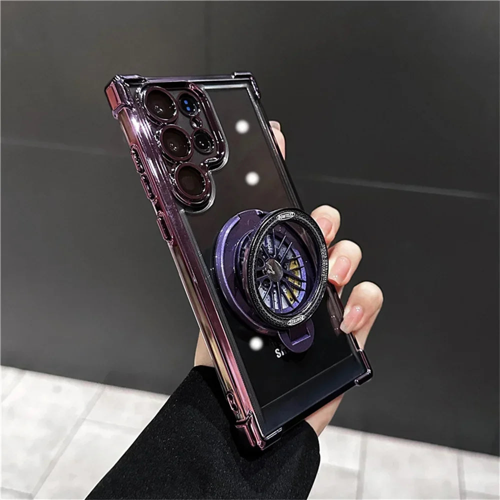 Capa Protetora Transparente com Airbags para Samsung Galaxy S26 Ultra S25 FE S24 S23 S22 Plus A57 A56 A36 A54 A35 A55