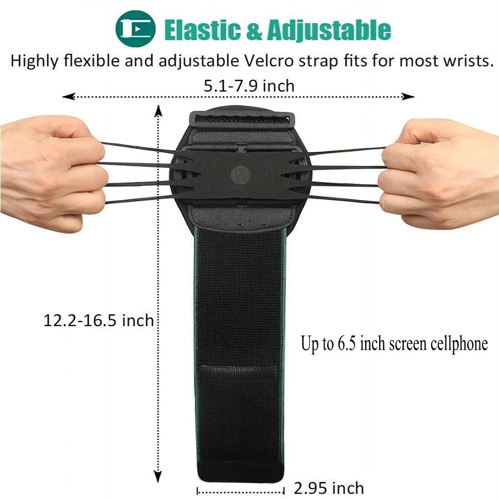 Pulseira Porta-Celular Esportiva 360° – Suporte Universal para Corrida, Ciclismo e Caminhada