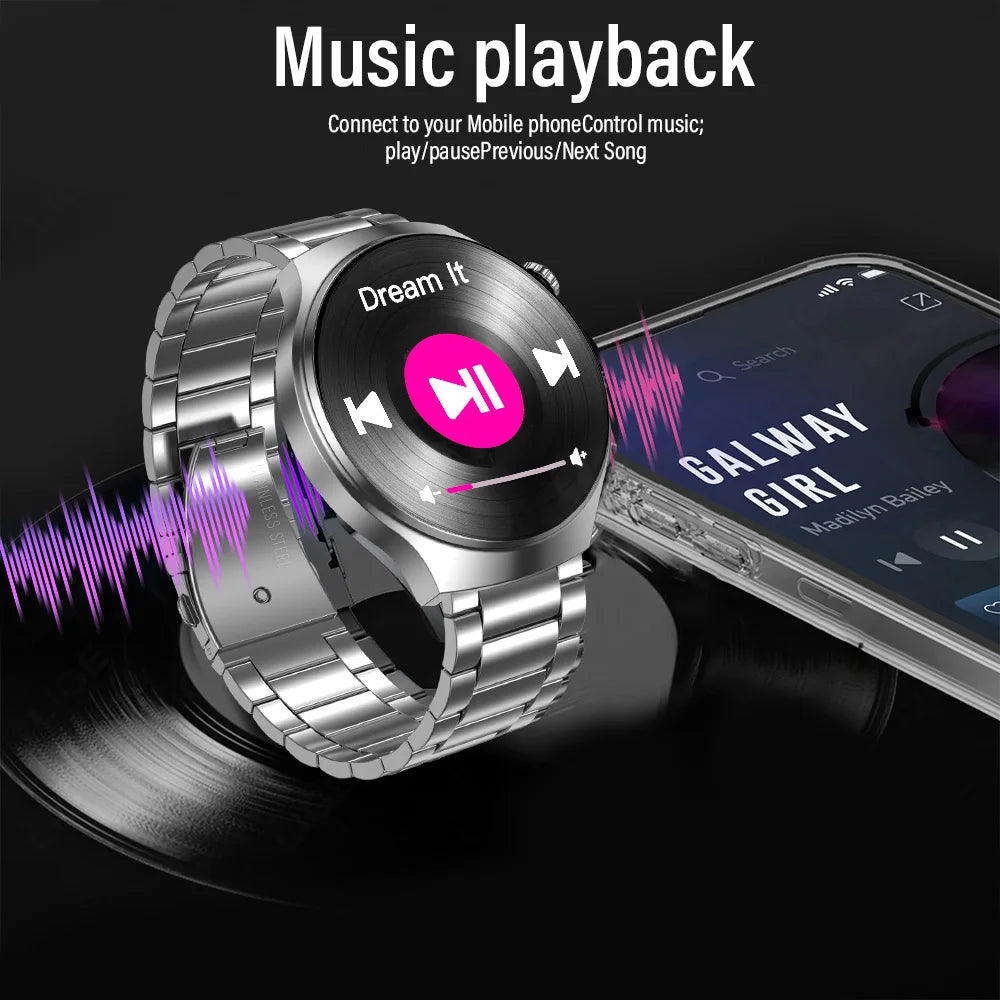 G.L Smartwatch Masculino com Tela HD, Monitoramento de Saúde, Chamadas via Bluetooth, Assistente de Voz e Modos Esportivos