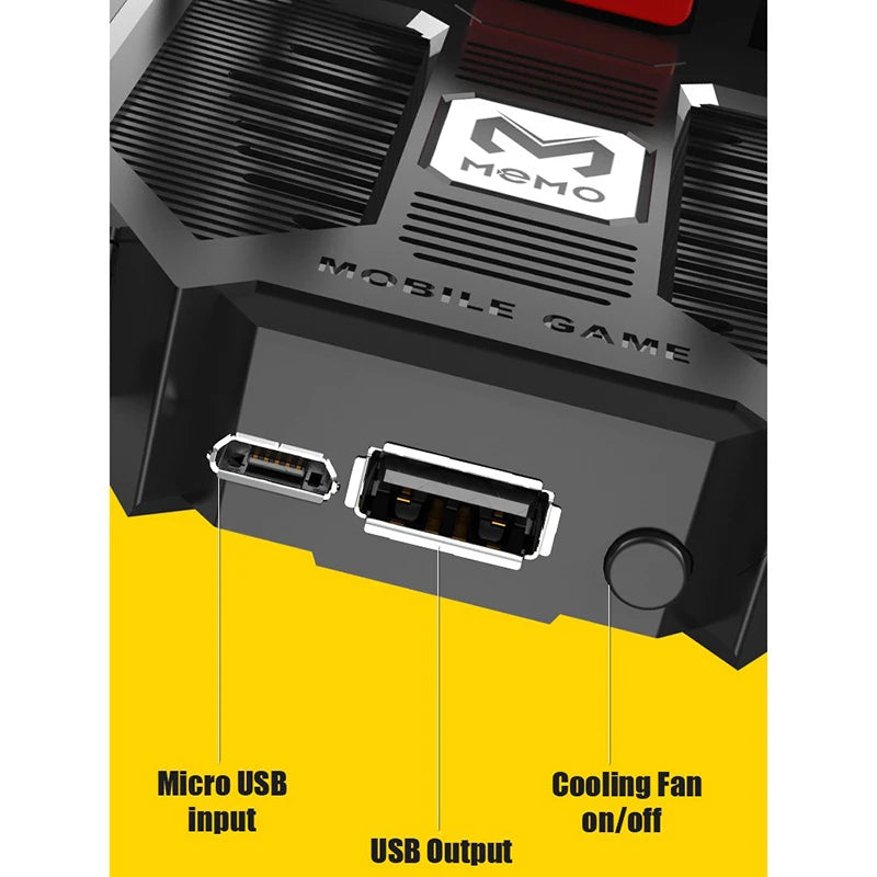 Controle para Celular AK77 PUBG 6 Dedos com Cooler | Gamepad Joystick Android e iOS com Bateria