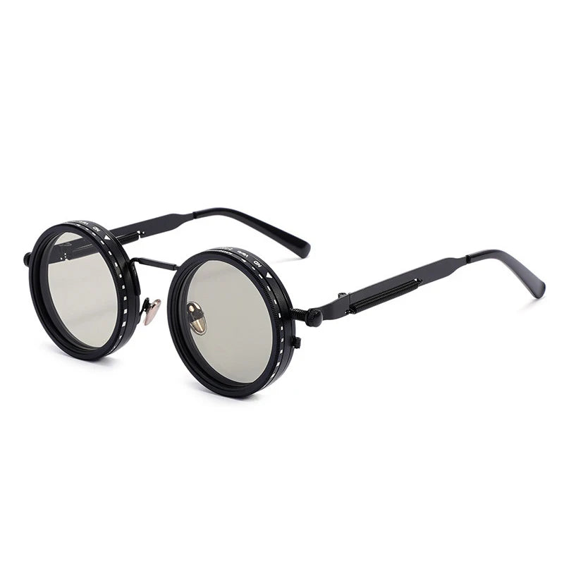 Óculos de Sol Redondo Retrô Polarizado UV400 – Unissex | Estilo Vintage Punk