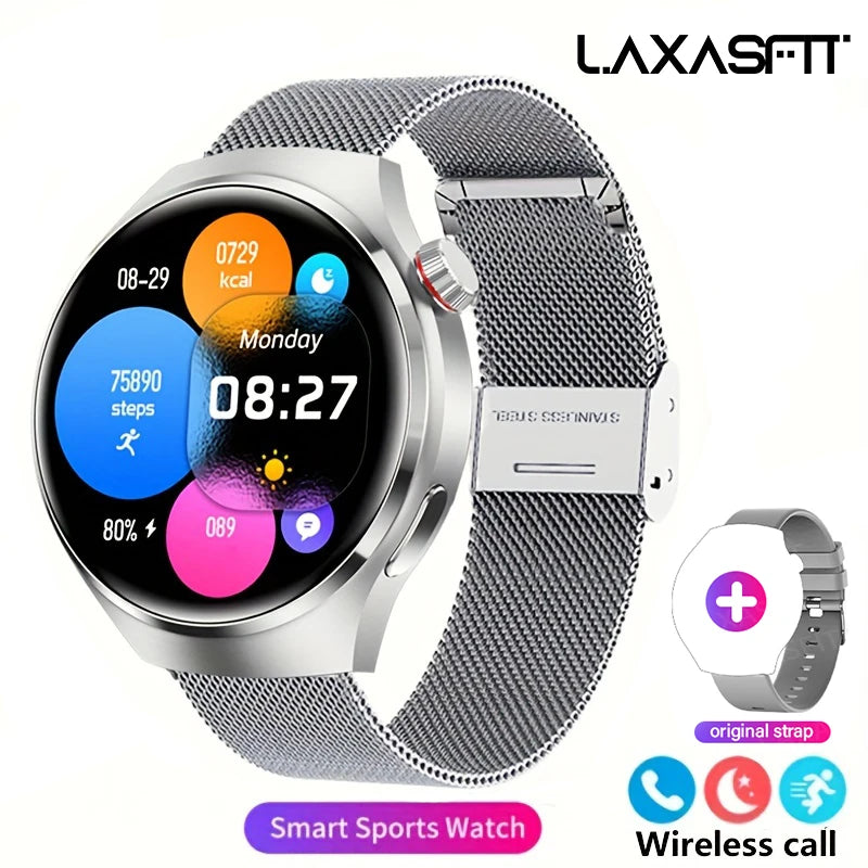 G.L Smartwatch Masculino com Tela HD, Monitoramento de Saúde, Chamadas via Bluetooth, Assistente de Voz e Modos Esportivos