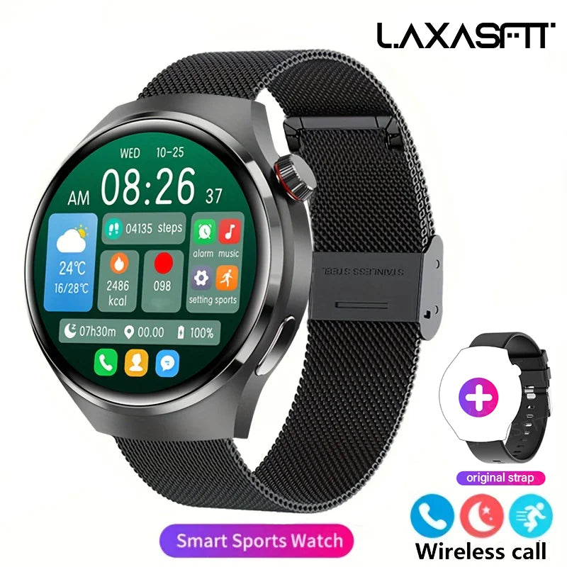 G.L Smartwatch Masculino com Tela HD, Monitoramento de Saúde, Chamadas via Bluetooth, Assistente de Voz e Modos Esportivos