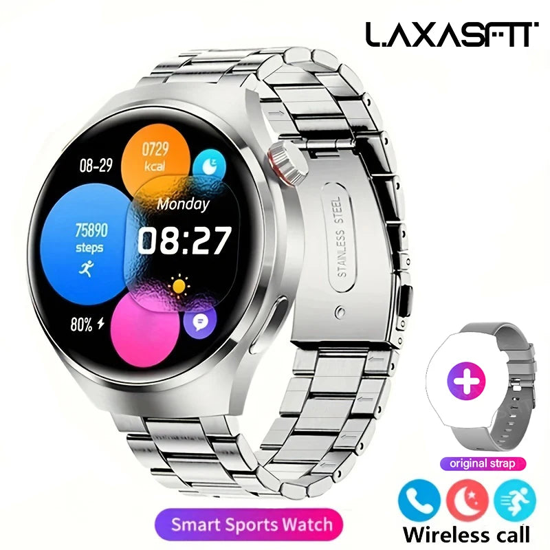 G.L Smartwatch Masculino com Tela HD, Monitoramento de Saúde, Chamadas via Bluetooth, Assistente de Voz e Modos Esportivos