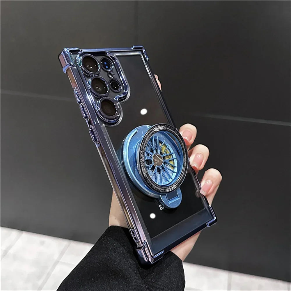 Capa Protetora Transparente com Airbags para Samsung Galaxy S26 Ultra S25 FE S24 S23 S22 Plus A57 A56 A36 A54 A35 A55